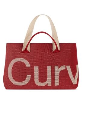 Curves Perforated Knit Tote (Scarlett)